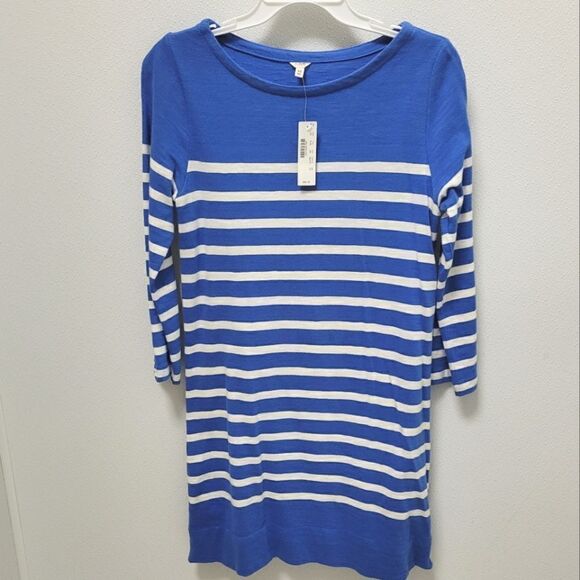 J. Crew Dresses & Skirts - NWT J. Crew Maritime Striped Blue White Knit Dress XS